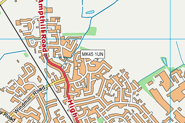 MK45 1UN map - OS VectorMap District (Ordnance Survey)