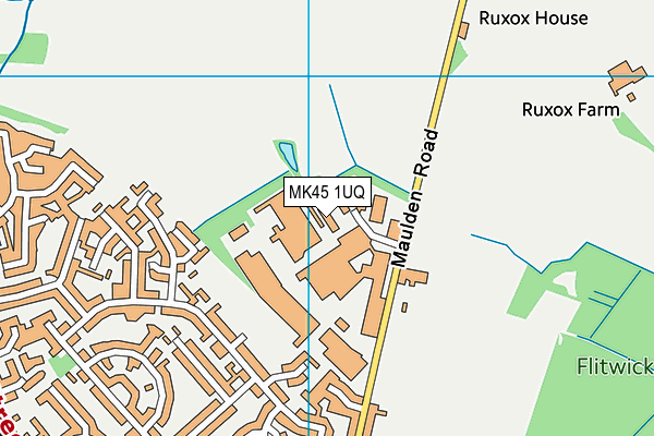 MK45 1UQ map - OS VectorMap District (Ordnance Survey)