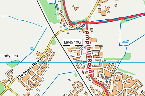 MK45 1XQ map - OS VectorMap District (Ordnance Survey)