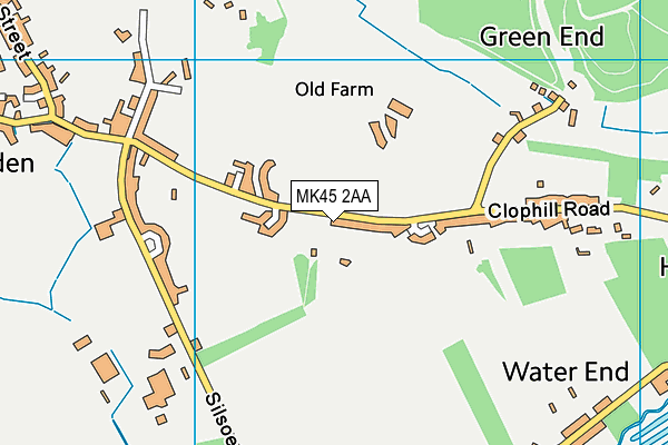 MK45 2AA map - OS VectorMap District (Ordnance Survey)