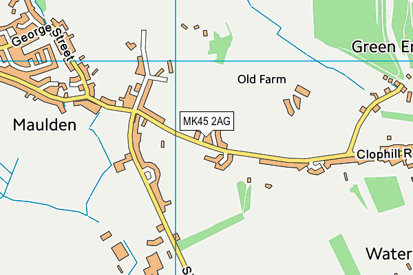 MK45 2AG map - OS VectorMap District (Ordnance Survey)