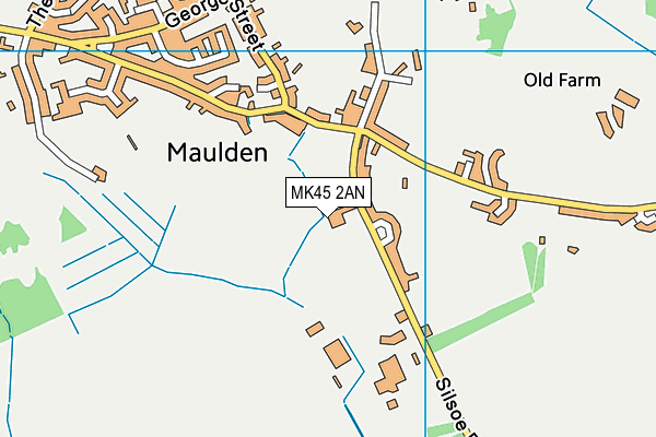 MK45 2AN map - OS VectorMap District (Ordnance Survey)