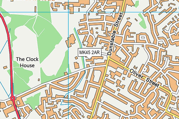 MK45 2AR map - OS VectorMap District (Ordnance Survey)