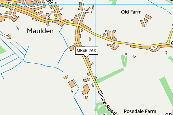 MK45 2AX map - OS VectorMap District (Ordnance Survey)