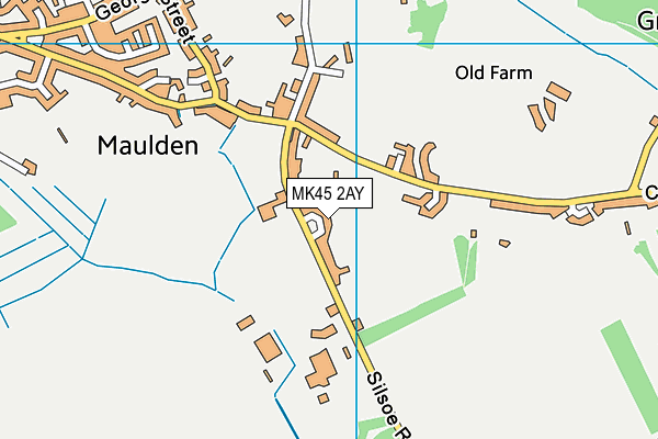 MK45 2AY map - OS VectorMap District (Ordnance Survey)