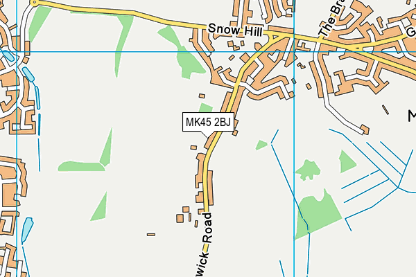 MK45 2BJ map - OS VectorMap District (Ordnance Survey)