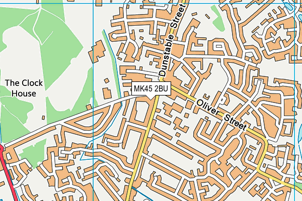 MK45 2BU map - OS VectorMap District (Ordnance Survey)