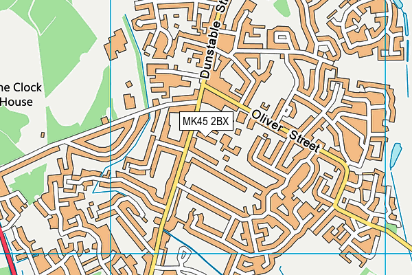 MK45 2BX map - OS VectorMap District (Ordnance Survey)