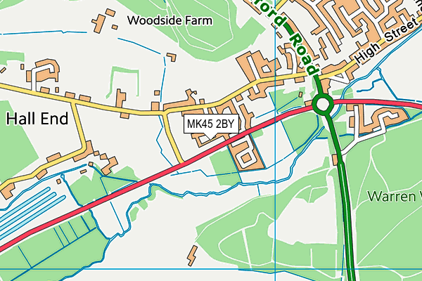 MK45 2BY map - OS VectorMap District (Ordnance Survey)