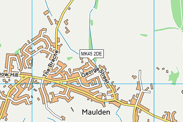 MK45 2DE map - OS VectorMap District (Ordnance Survey)