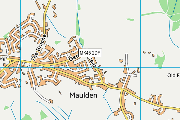 MK45 2DF map - OS VectorMap District (Ordnance Survey)