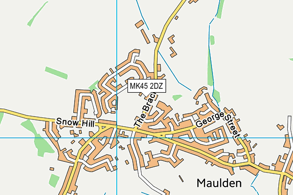 MK45 2DZ map - OS VectorMap District (Ordnance Survey)