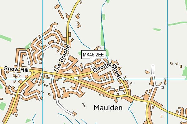 MK45 2EE map - OS VectorMap District (Ordnance Survey)