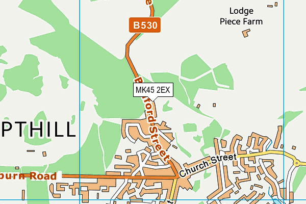 MK45 2EX map - OS VectorMap District (Ordnance Survey)