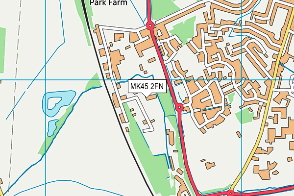 MK45 2FN map - OS VectorMap District (Ordnance Survey)