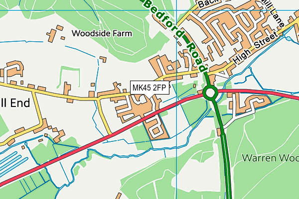 MK45 2FP map - OS VectorMap District (Ordnance Survey)