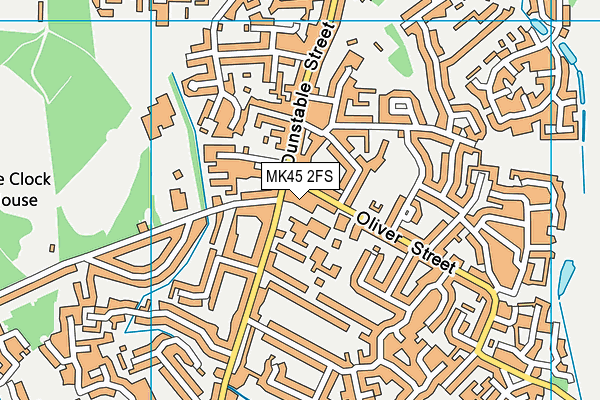 MK45 2FS map - OS VectorMap District (Ordnance Survey)