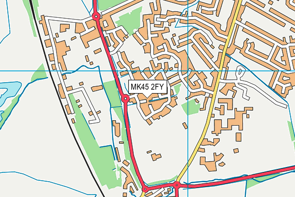 MK45 2FY map - OS VectorMap District (Ordnance Survey)