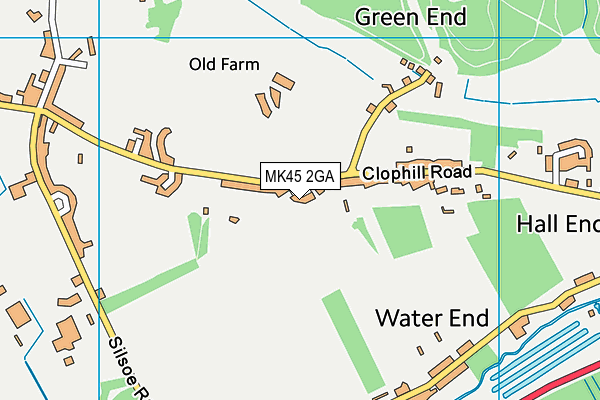 MK45 2GA map - OS VectorMap District (Ordnance Survey)