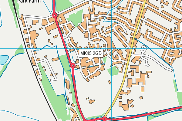 MK45 2GD map - OS VectorMap District (Ordnance Survey)