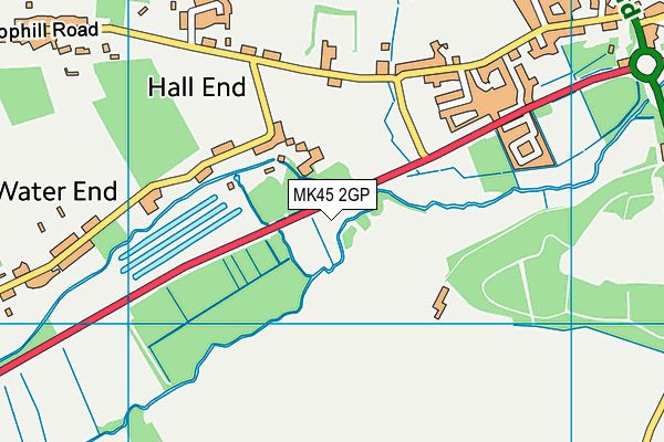 MK45 2GP map - OS VectorMap District (Ordnance Survey)