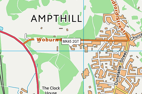 MK45 2GT map - OS VectorMap District (Ordnance Survey)