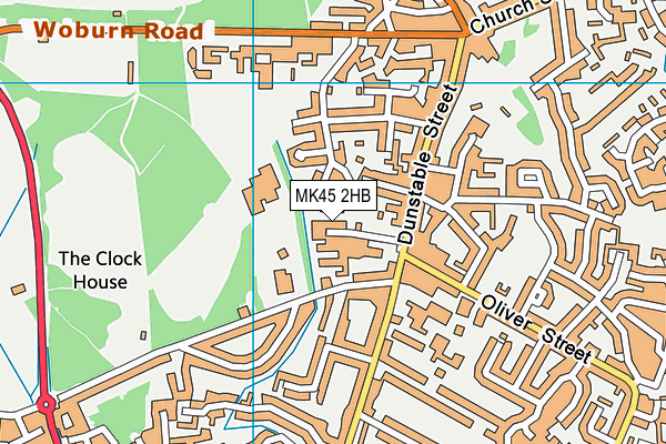 MK45 2HB map - OS VectorMap District (Ordnance Survey)