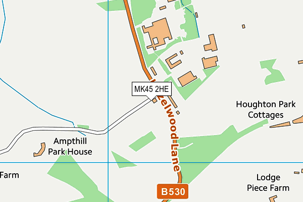 MK45 2HE map - OS VectorMap District (Ordnance Survey)