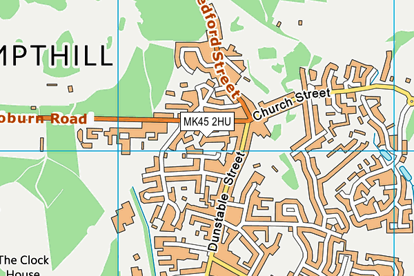 MK45 2HU map - OS VectorMap District (Ordnance Survey)