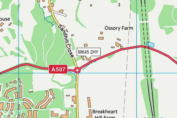 MK45 2HY map - OS VectorMap District (Ordnance Survey)