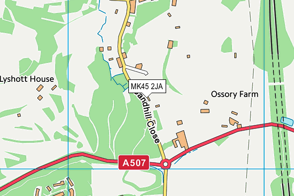 MK45 2JA map - OS VectorMap District (Ordnance Survey)