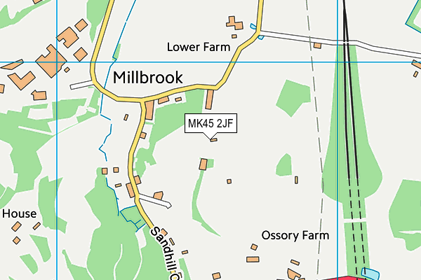 MK45 2JF map - OS VectorMap District (Ordnance Survey)