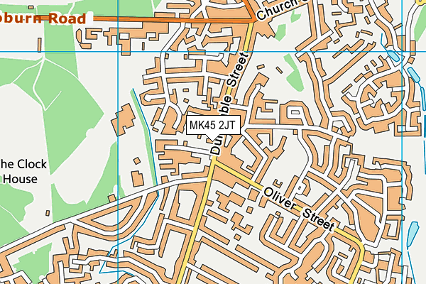 MK45 2JT map - OS VectorMap District (Ordnance Survey)