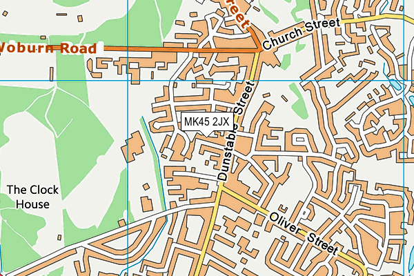 MK45 2JX map - OS VectorMap District (Ordnance Survey)