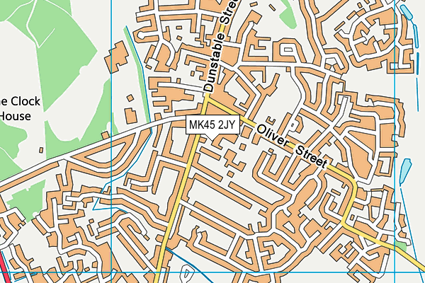 MK45 2JY map - OS VectorMap District (Ordnance Survey)