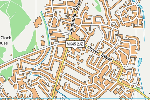 MK45 2JZ map - OS VectorMap District (Ordnance Survey)