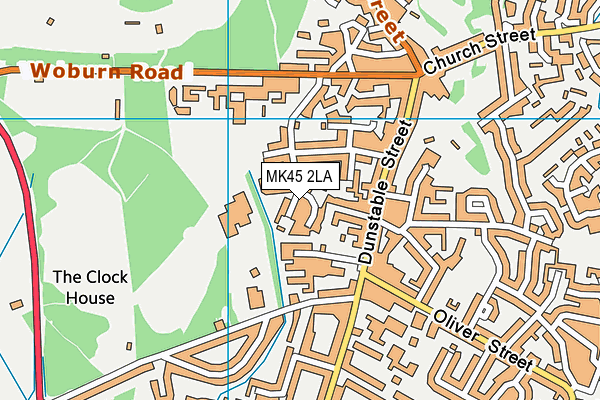 MK45 2LA map - OS VectorMap District (Ordnance Survey)