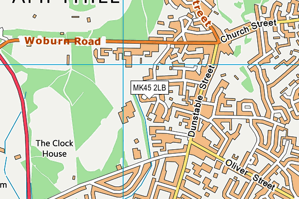 MK45 2LB map - OS VectorMap District (Ordnance Survey)