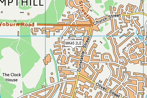 MK45 2LE map - OS VectorMap District (Ordnance Survey)