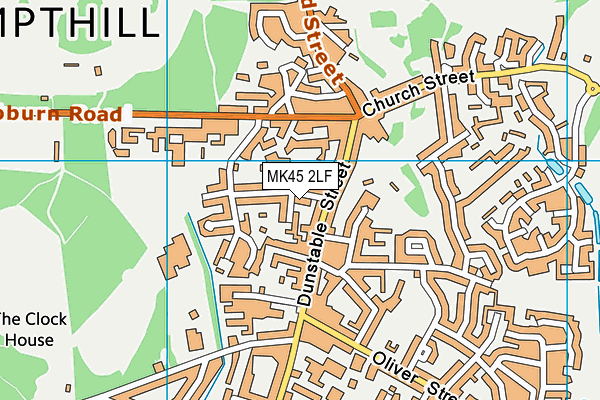 MK45 2LF map - OS VectorMap District (Ordnance Survey)
