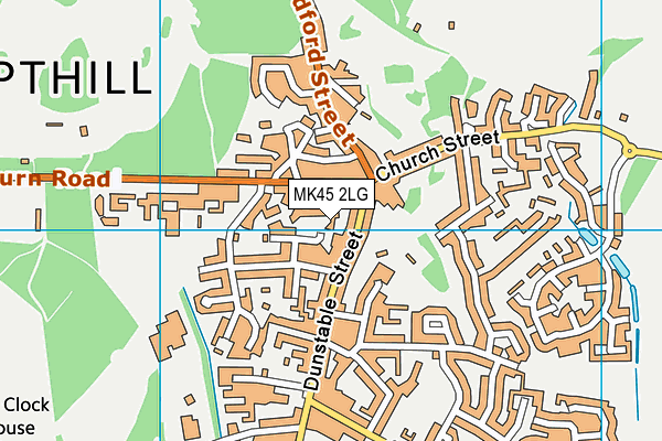 MK45 2LG map - OS VectorMap District (Ordnance Survey)