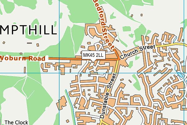 MK45 2LL map - OS VectorMap District (Ordnance Survey)