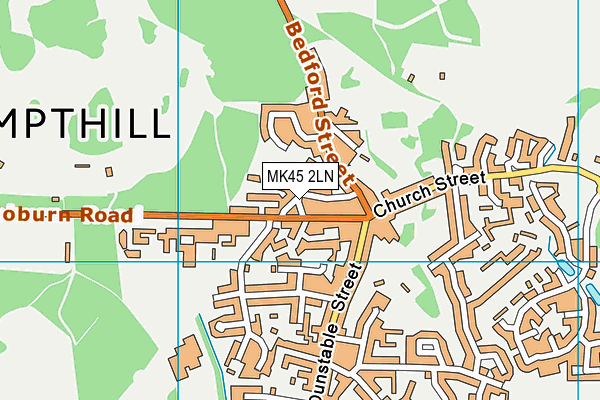 MK45 2LN map - OS VectorMap District (Ordnance Survey)