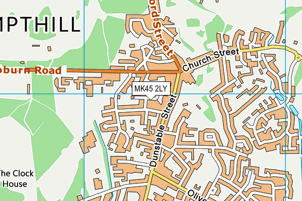 MK45 2LY map - OS VectorMap District (Ordnance Survey)