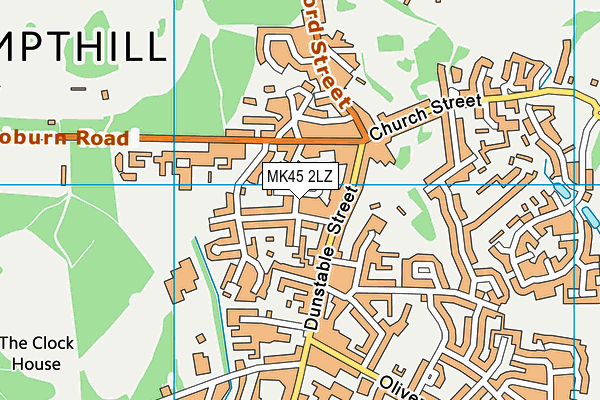 MK45 2LZ map - OS VectorMap District (Ordnance Survey)