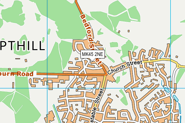 MK45 2NE map - OS VectorMap District (Ordnance Survey)