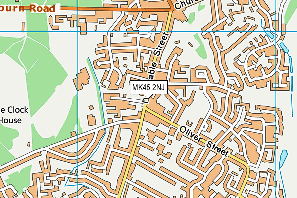 MK45 2NJ map - OS VectorMap District (Ordnance Survey)