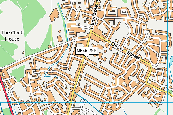 MK45 2NP map - OS VectorMap District (Ordnance Survey)