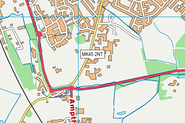 MK45 2NT map - OS VectorMap District (Ordnance Survey)