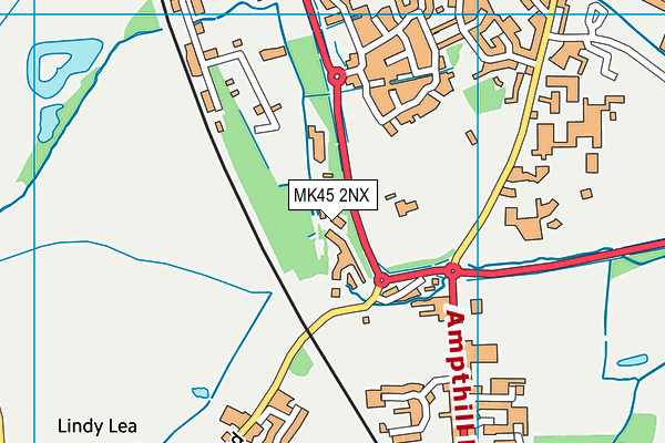 MK45 2NX map - OS VectorMap District (Ordnance Survey)